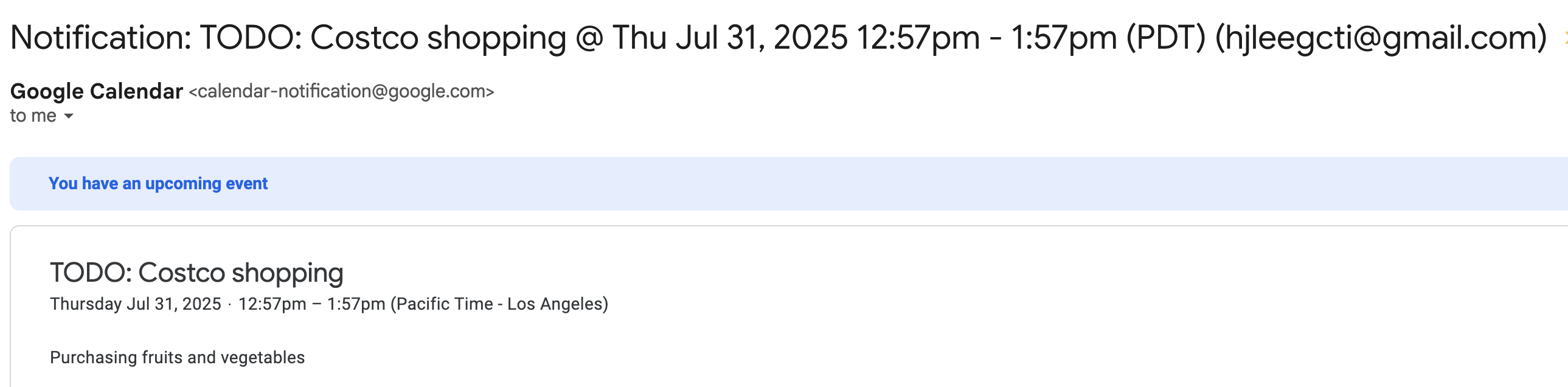 Google Calendar Todo Task