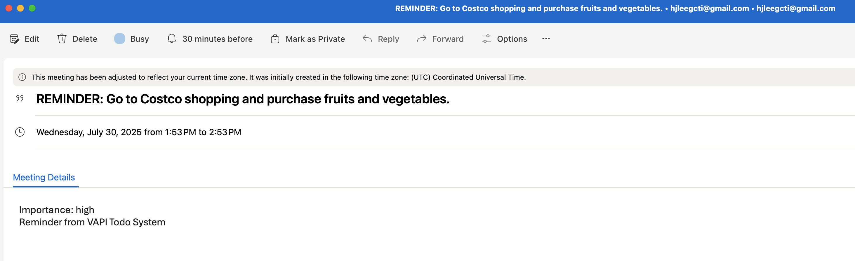 Add Reminder Interface